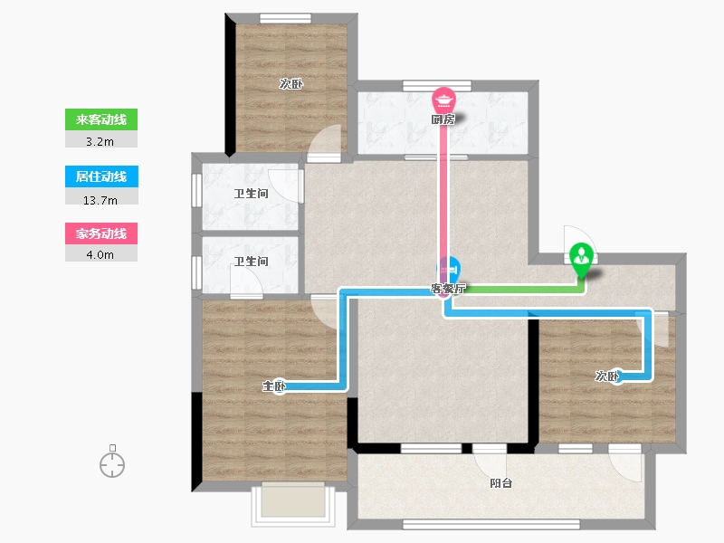 山东省-青岛市-银盛泰正阳府-93.20-户型库-动静线