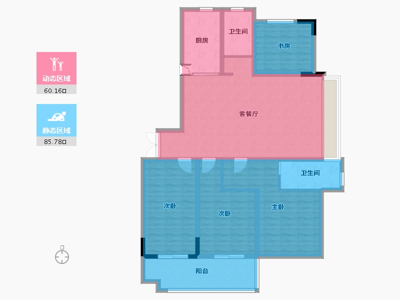 山东省-临沂市-新程花园-131.16-户型库-动静分区