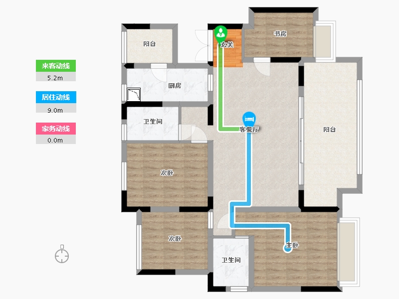 重庆-重庆市-中铁�|林道-112.06-户型库-动静线