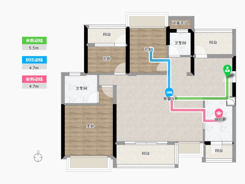 广东省-惠州市-保利·阳光城-92.02-户型库-动静线