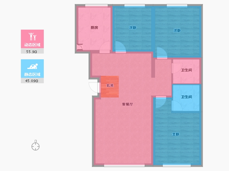 河北省-秦皇岛市-航顺悦澜山-90.41-户型库-动静分区