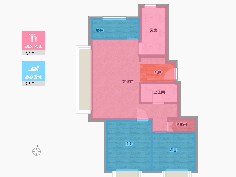 北京-北京市-中海寰宇时代-52.08-户型库-动静分区