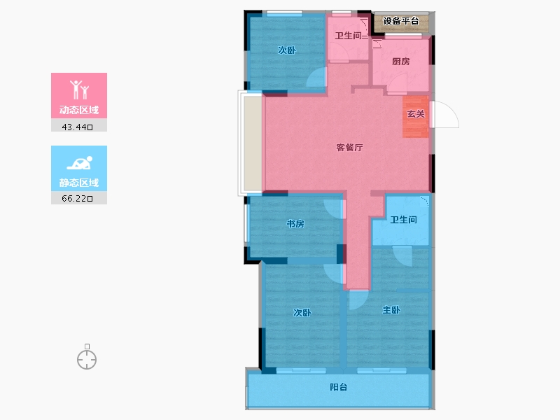 浙江省-杭州市-杭州融创城-99.27-户型库-动静分区