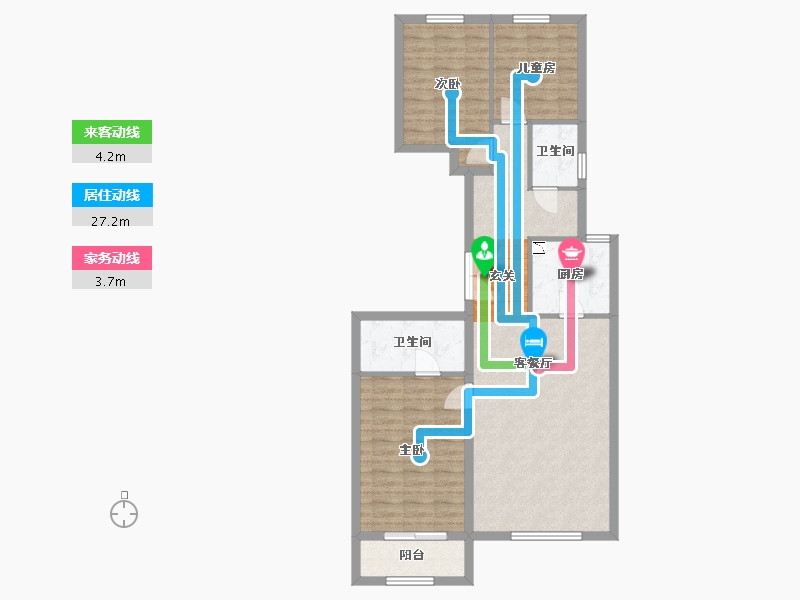 北京-北京市-西山上品湾MOMA-92.69-户型库-动静线