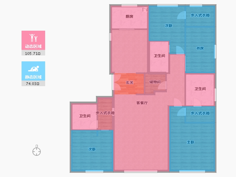 北京-北京市-大苑海淀府-163.32-户型库-动静分区