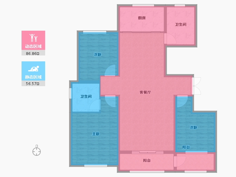 山东省-淄博市-珑悦-130.01-户型库-动静分区