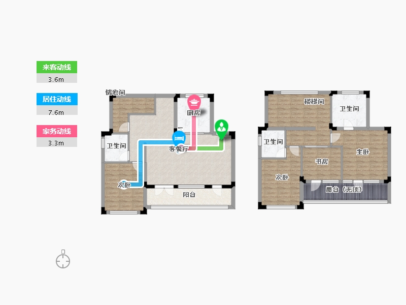 湖北省-武汉市-花博汇・桃李春风-127.99-户型库-动静线