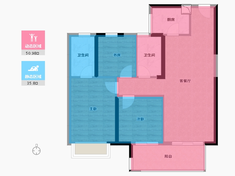 河南省-洛阳市-蓝光-77.71-户型库-动静分区