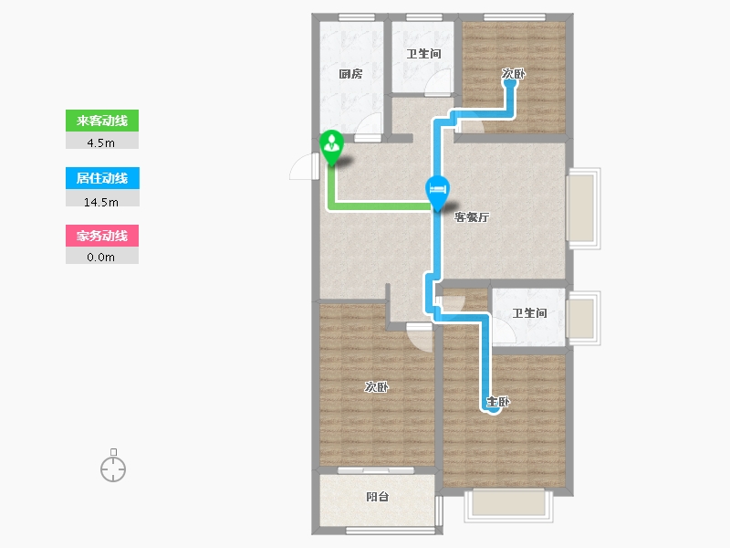 山东省-聊城市-学府新城-107.64-户型库-动静线