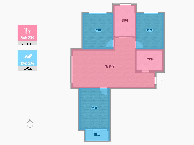 山西省-大同市-前进新苑-84.93-户型库-动静分区