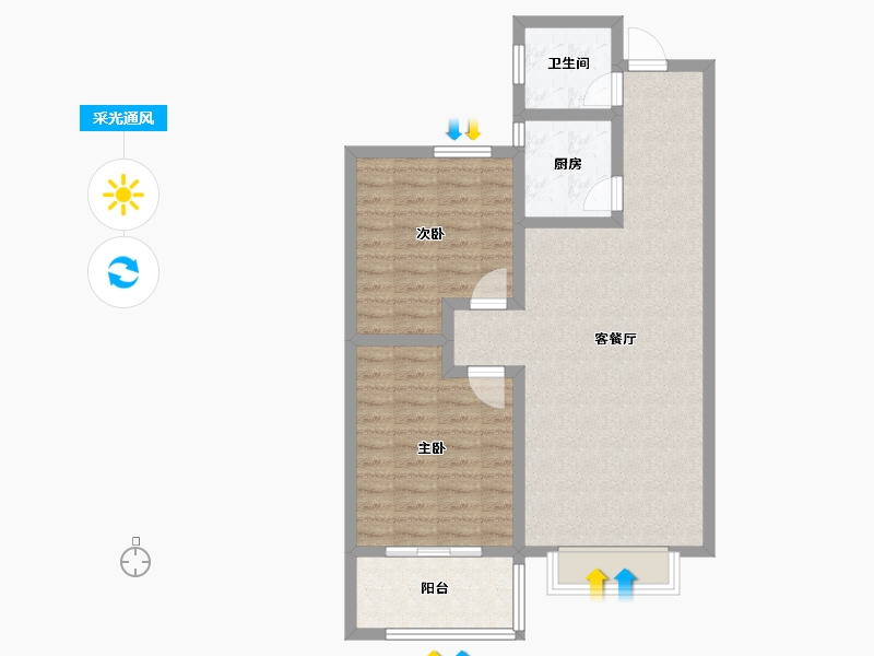 山东省-聊城市-学府新城-77.66-户型库-采光通风