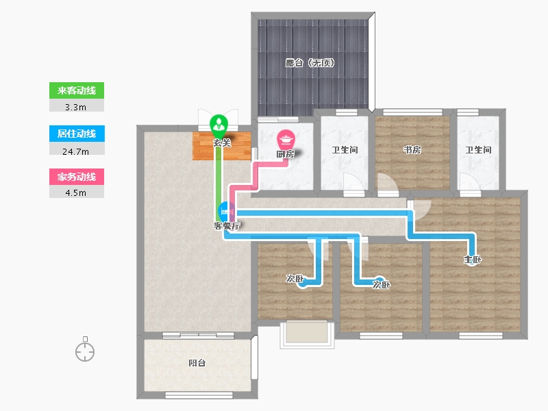 四川省-凉山彝族自治州-桐盛·惠风苑-119.22-户型库-动静线