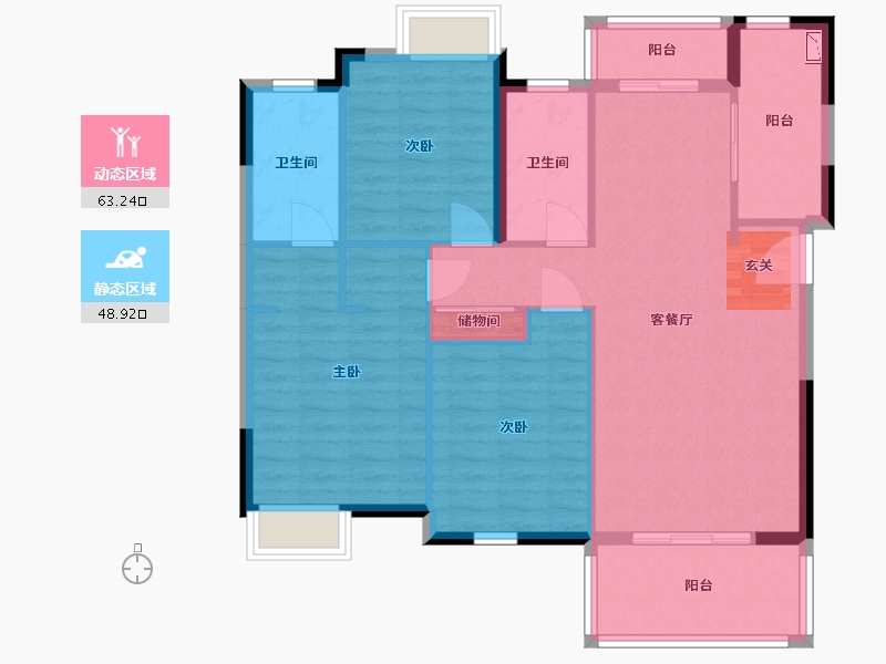 江西省-南昌市-富力金禧悦城-101.69-户型库-动静分区