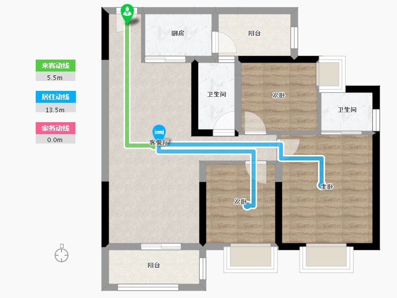 湖南省-郴州市-生源公馆-74.69-户型库-动静线