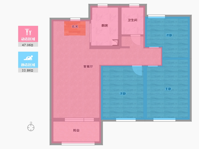 山东省-青岛市-万科・金域北岸-71.20-户型库-动静分区