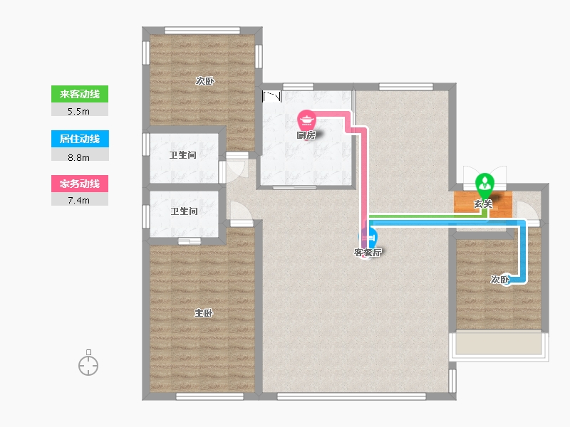 辽宁省-大连市-中海・阅麓山-120.01-户型库-动静线