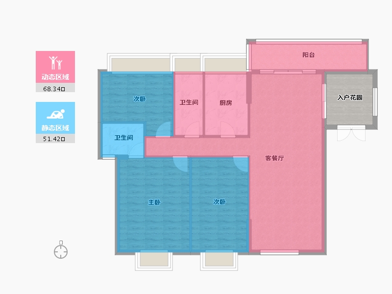 广东省-佛山市-顺德龙江-116.92-户型库-动静分区