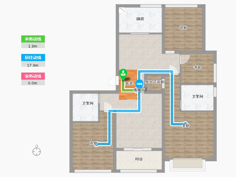 江苏省-南通市-滨江曙光之星-118.40-户型库-动静线