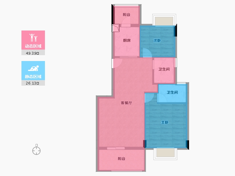 广东省-佛山市-江滨锦悦-68.01-户型库-动静分区