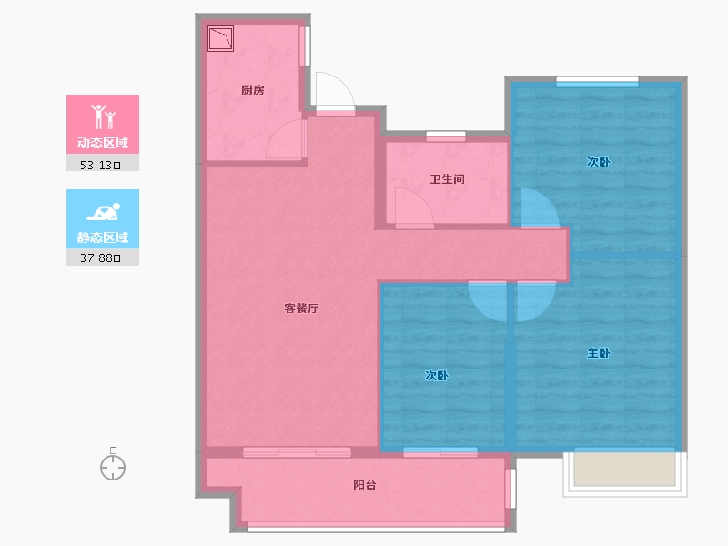 江西省-南昌市-富力金喜悦城-82.00-户型库-动静分区