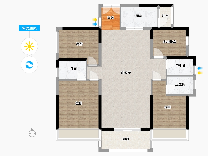 广东省-佛山市-碧桂园翡翠山（佛山・三水新城）-109.95-户型库-采光通风