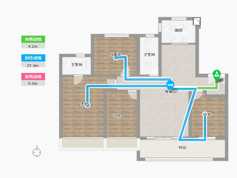 浙江省-温州市-公元上城-97.00-户型库-动静线