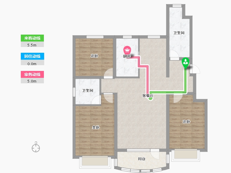 山东省-威海市-悦澜府邸-106.96-户型库-动静线