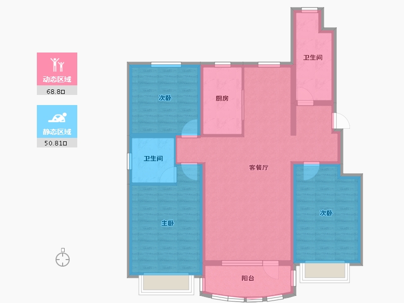 山东省-威海市-悦澜府邸-106.96-户型库-动静分区