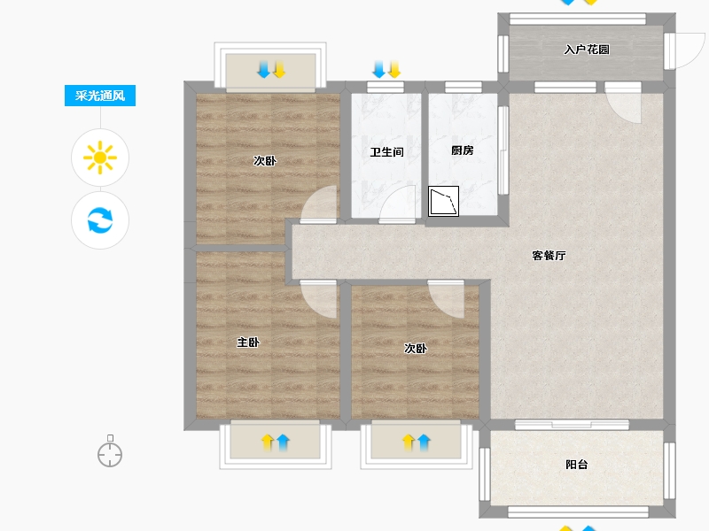 青海省-海南藏族自治州-海湾花园-78.16-户型库-采光通风