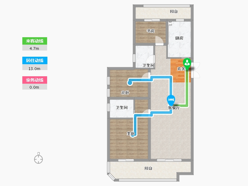 山东省-临沂市-泰鲁禧�h-96.80-户型库-动静线