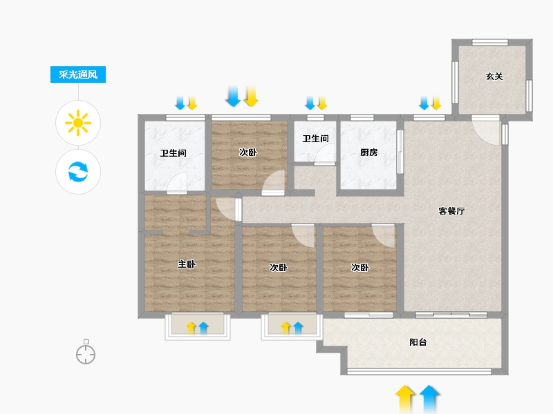 江西省-赣州市-红星中央广场-112.00-户型库-采光通风