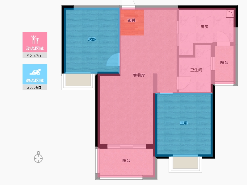 福建省-三明市-恒大御龙天峰-69.79-户型库-动静分区