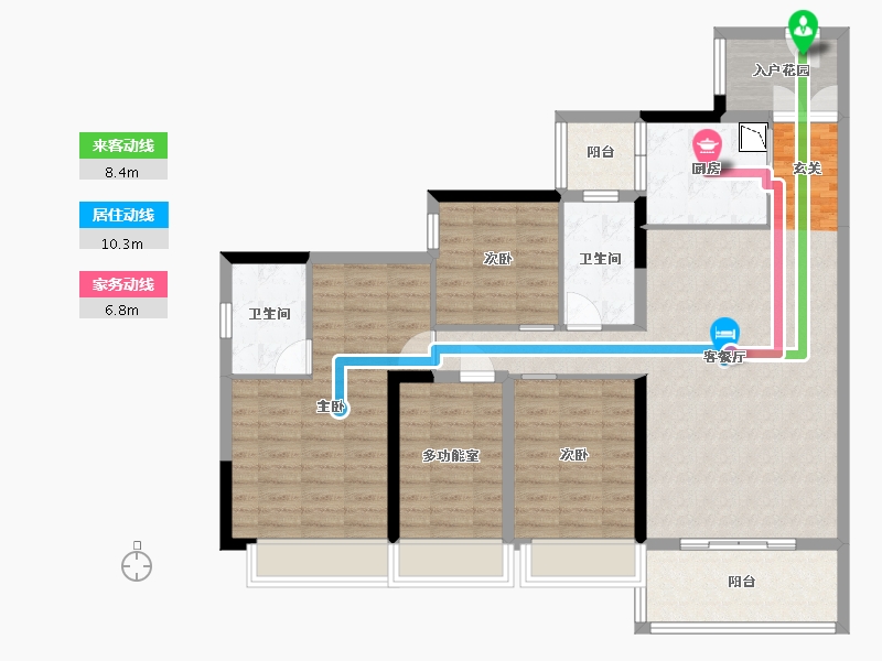 广东省-江门市-荔园・泮海蓝湾-115.77-户型库-动静线