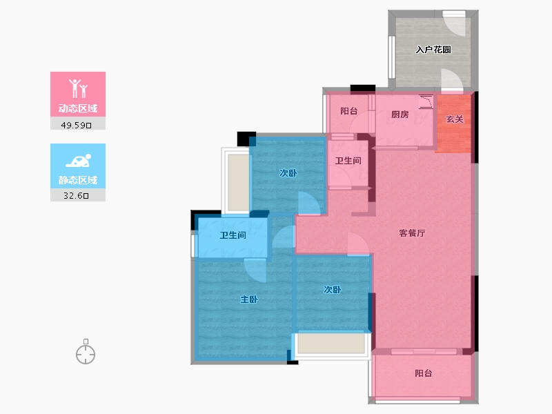 广东省-湛江市-半岛首府・金樟水岸-79.82-户型库-动静分区