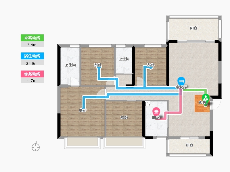 广东省-湛江市-碧桂园公园首府-113.83-户型库-动静线