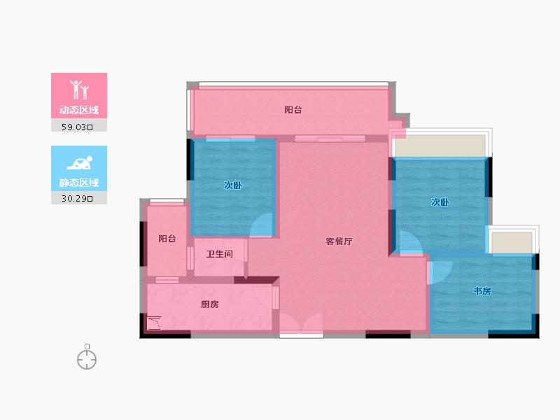 四川省-宜宾市-高铁生态城-78.92-户型库-动静分区