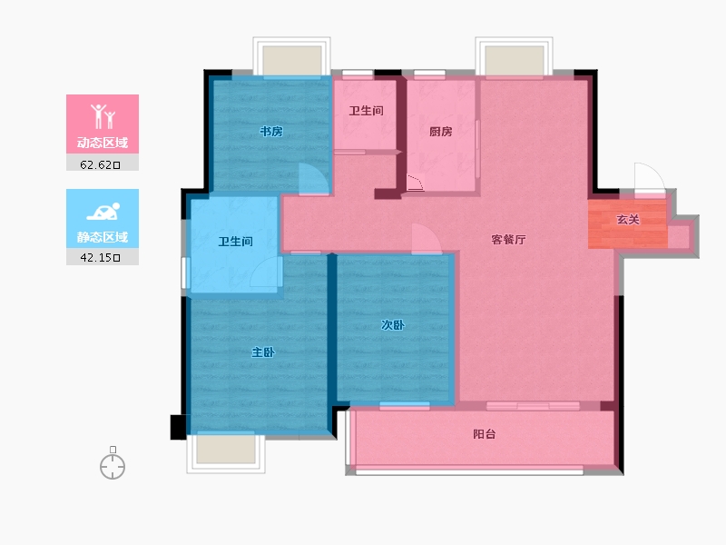 江西省-九江市-赣电荣府-93.61-户型库-动静分区