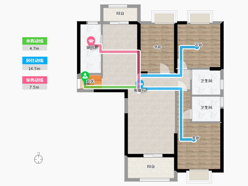 湖北省-武汉市-城投秀水青城-101.55-户型库-动静线