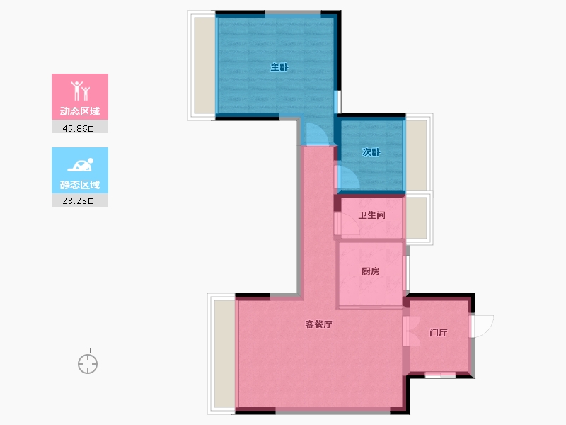 四川省-凉山彝族自治州-邦泰花园城一期-61.49-户型库-动静分区