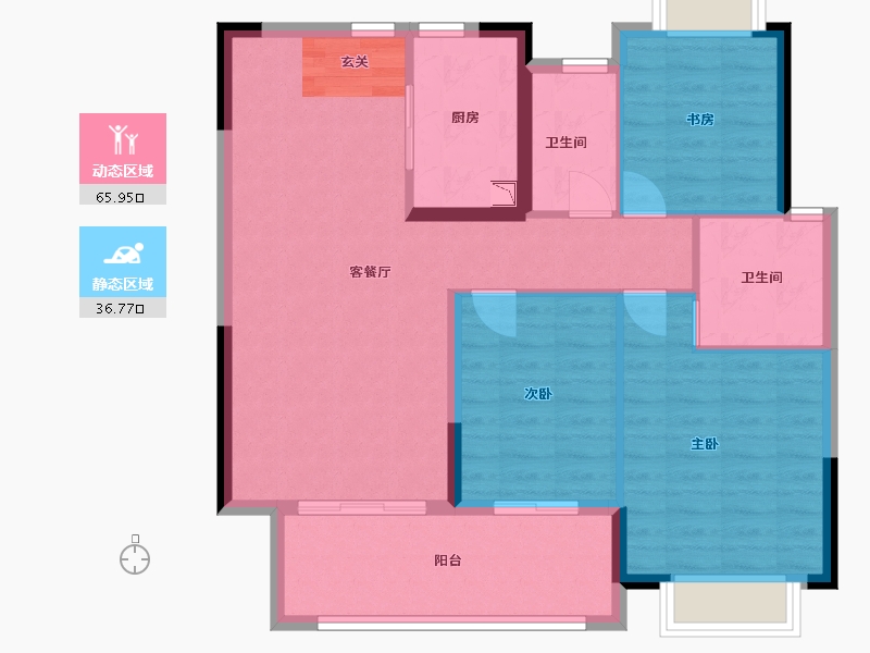 河南省-南阳市-新野一品金麟府-92.80-户型库-动静分区