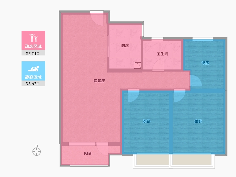 河北省-唐山市-唐颂国际-86.00-户型库-动静分区