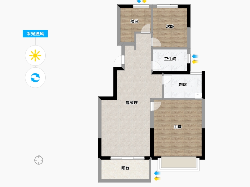 山东省-烟台市-华侨城・路劲｜山语隽府-68.00-户型库-采光通风