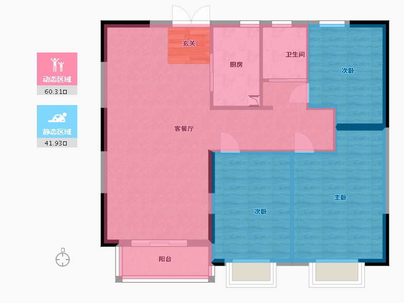 河南省-南阳市-南阳嘉和家园-93.42-户型库-动静分区