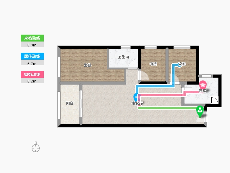 云南省-昆明市-观云海-70.32-户型库-动静线