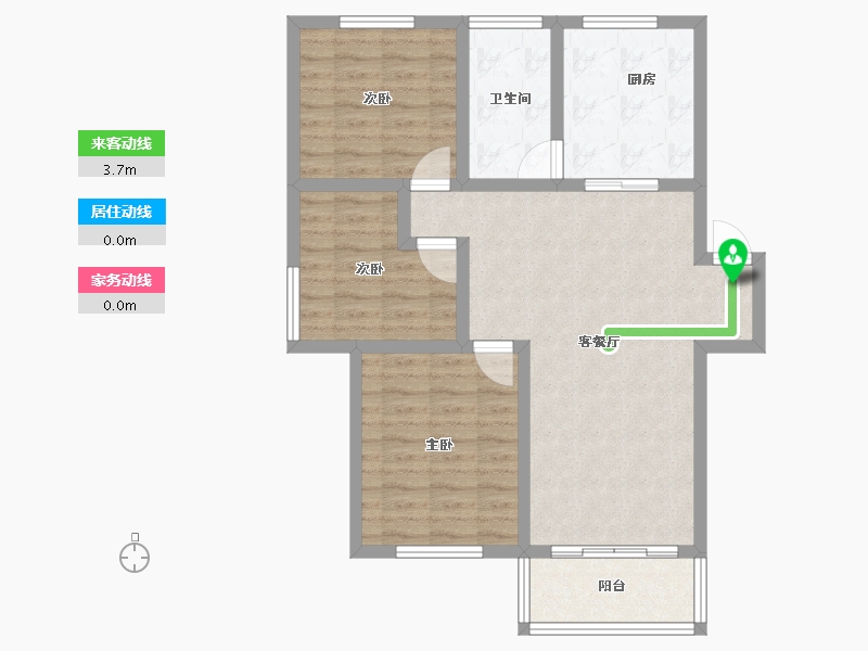 江苏省-苏州市-新升新苑-80.61-户型库-动静线