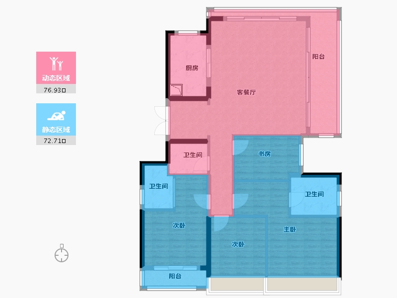 浙江省-温州市-外滩江月湾-136.00-户型库-动静分区