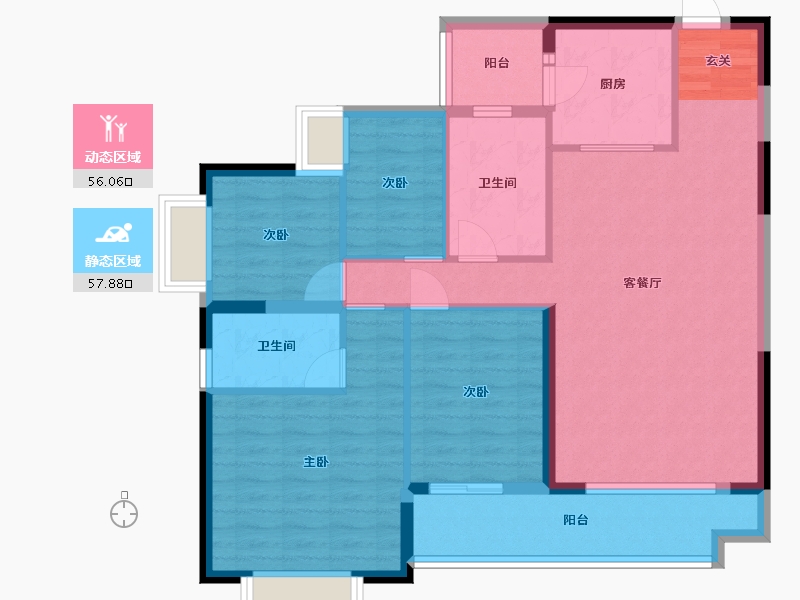 广西壮族自治区-钦州市-敏捷・珑�h湾-102.76-户型库-动静分区