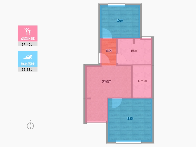 上海-上海市-茂盛花苑-43.48-户型库-动静分区