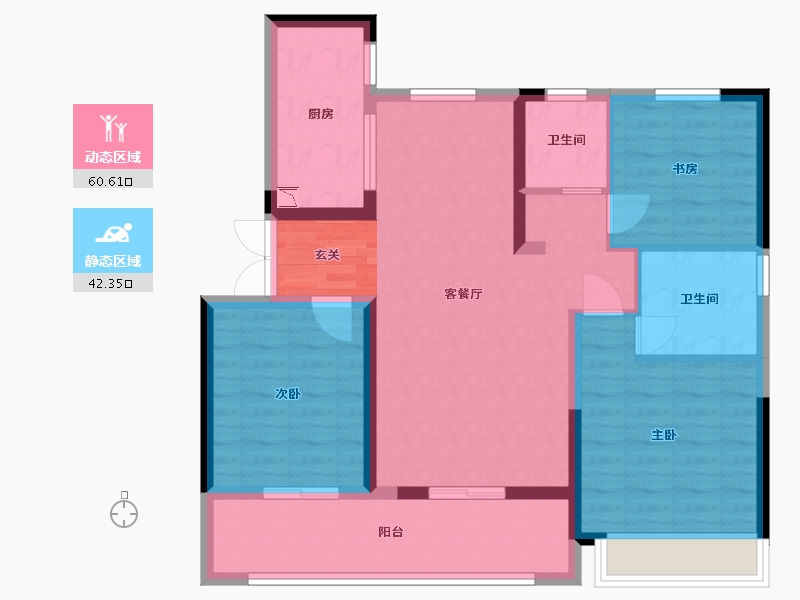 江苏省-常州市-龙运天城-92.00-户型库-动静分区