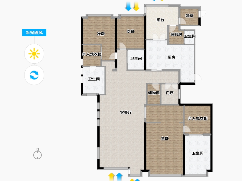 广东省-珠海市-仁恒滨海中心-235.42-户型库-采光通风